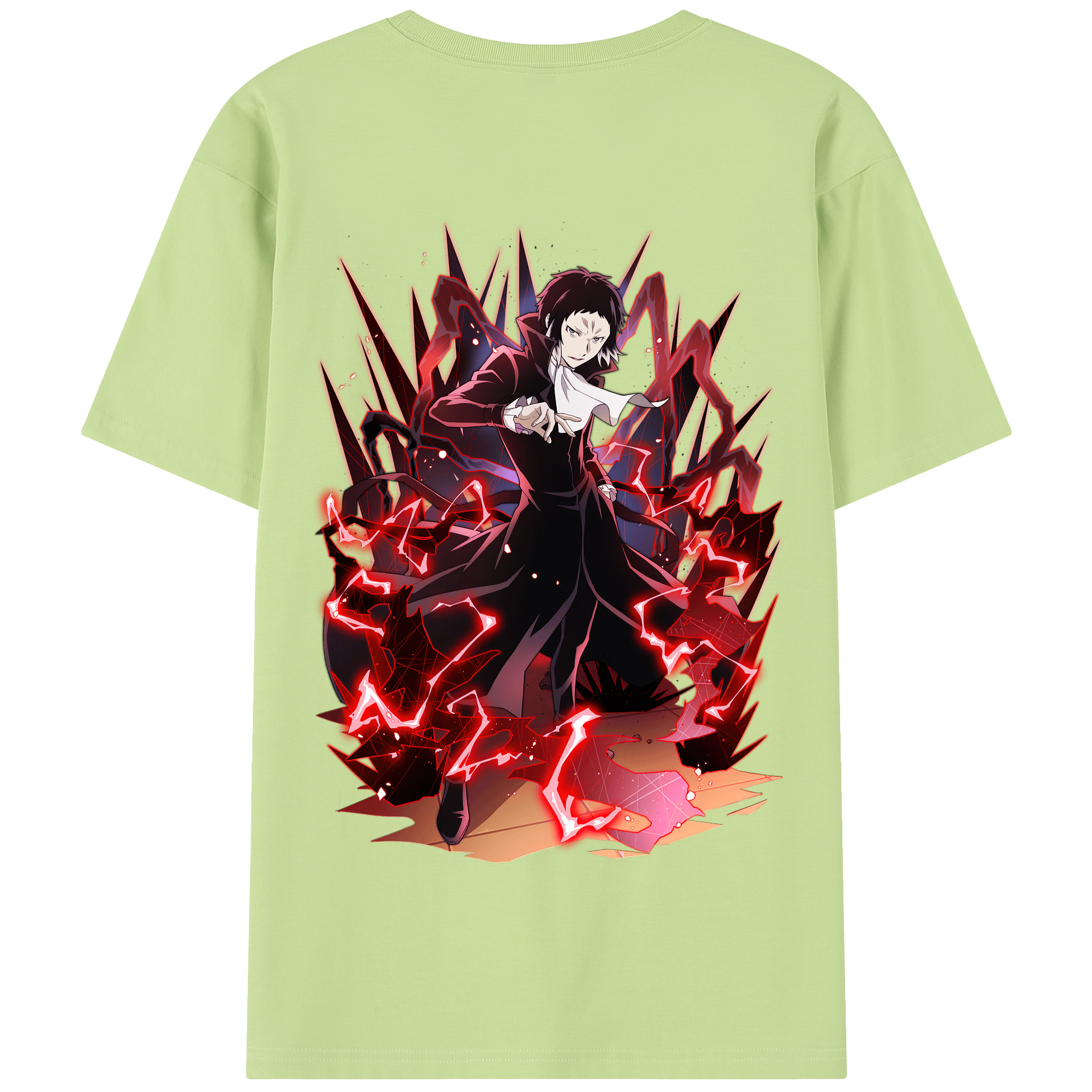 （画像用） 文豪ストレイドッグス Bungo Stray Dogs 綿100％半袖Tシャツ（背面プリント）
